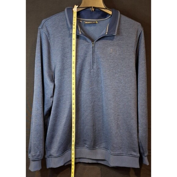 Under Armour Sweater Mens 2XL Blue 1/4 Zip Storm Fleece Jumper Workout/Golf XXL - Picture 3 of 12